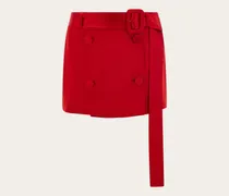 Damen Mini-Wickelrock Rot