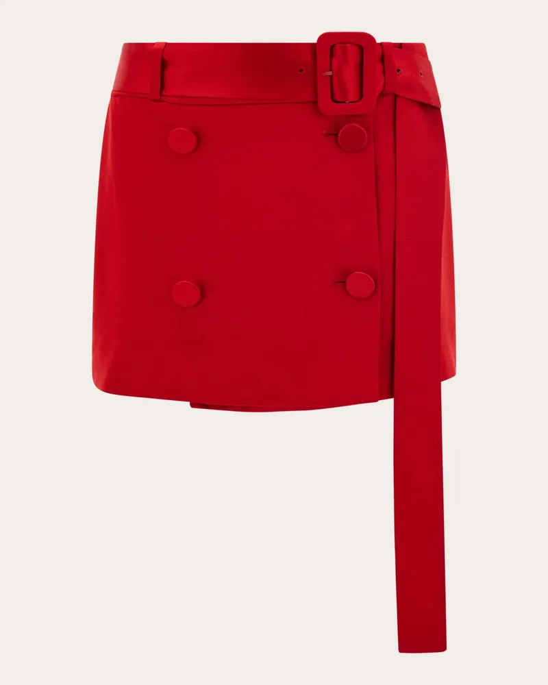 Ferragamo Damen Mini-Wickelrock Rot Rot