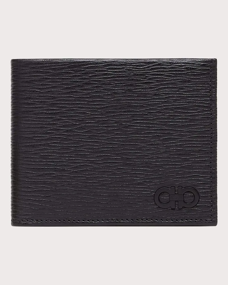 Ferragamo Herren Gancini-Portemonnaie Schwarz Schwarz