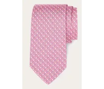 Herren Seidenkrawatte mit Reitsport-Print Rosa