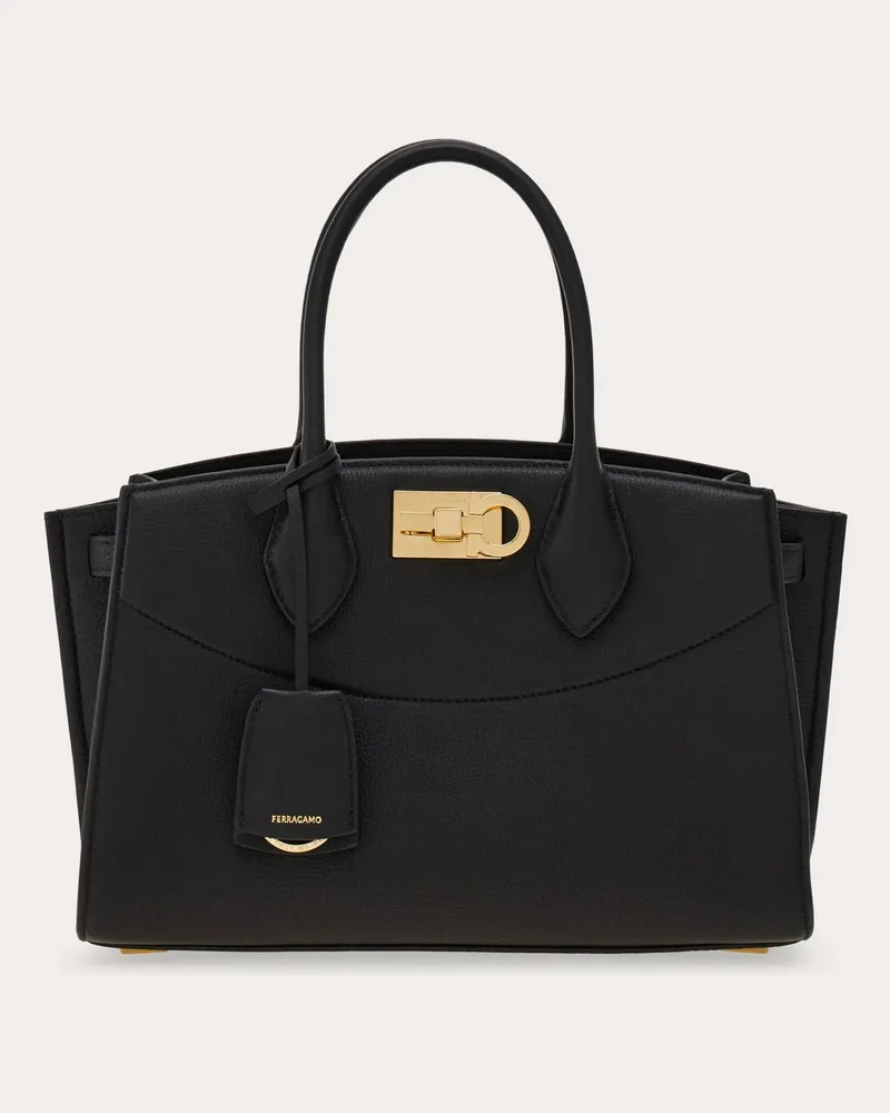 Ferragamo Damen New Ferragamo Studio soft bag (M) Schwarz Schwarz