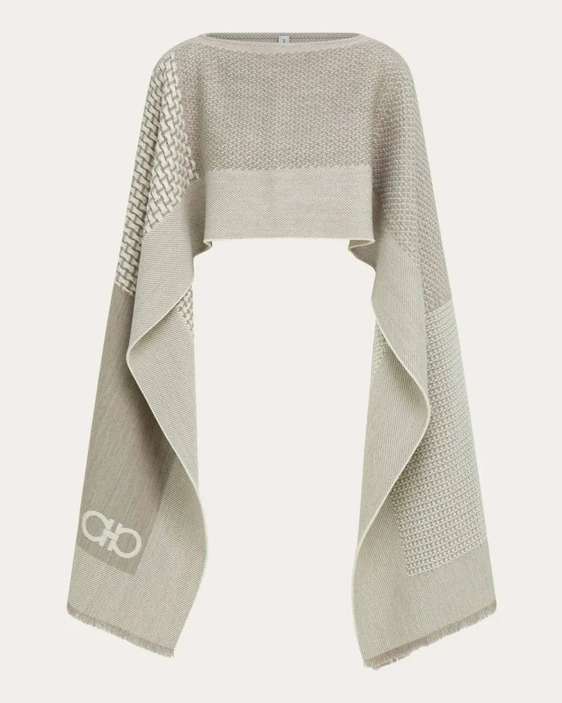 Ferragamo Damen Jacquard-Cape Grau Grau
