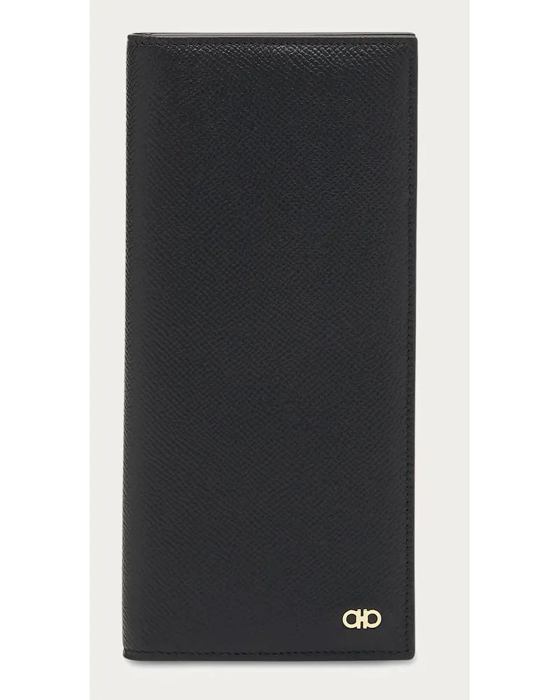 Ferragamo Herren Gancini Organizer-Brieftasche Schwarz Schwarz