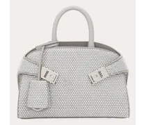 Damen Hug Umhängetasche Soft mit Kristallen (XS) Weiß