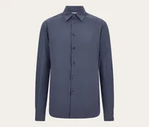 Herren Oberhemd Ferragamo-Monogram Blau