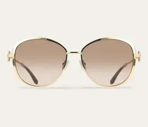 Damen Cat-Eye-Sonnenbrillen Gold