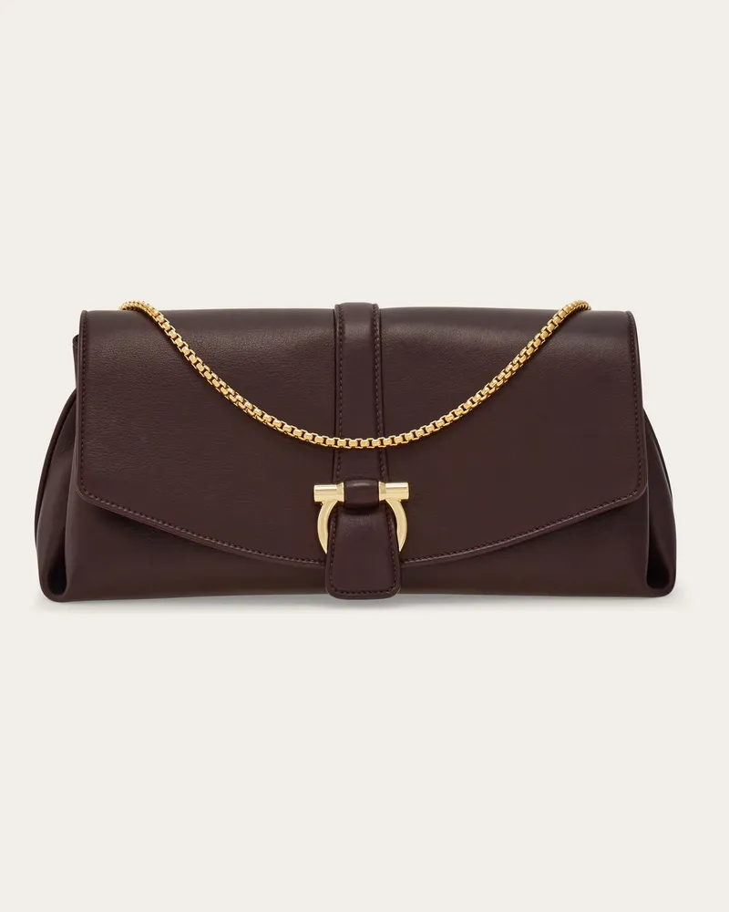 Ferragamo Damen Umhängetasche mit Klappe (S) Rot Rot
