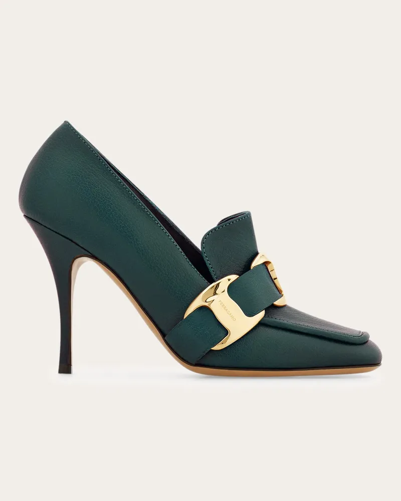Ferragamo Damen Maxi Vara Plate Pumps Grün Größe Grün