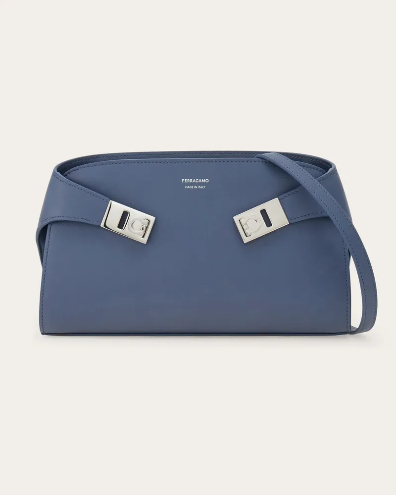 Ferragamo Damen Hug Mini Umhängetasche Blau Blau
