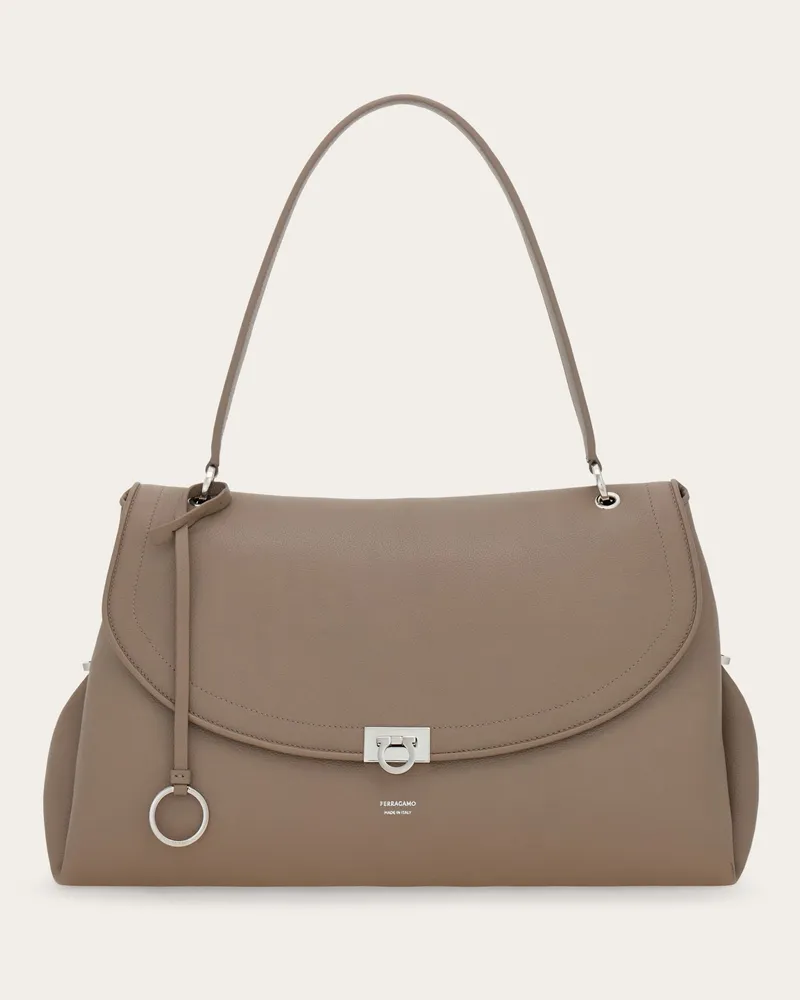 Ferragamo Damen Ferragamo Sofia 2026 Schultertasche (L) Beige Beige