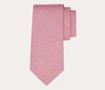 Herren Seidenkrawatte mit Schnecken-Print Rosa