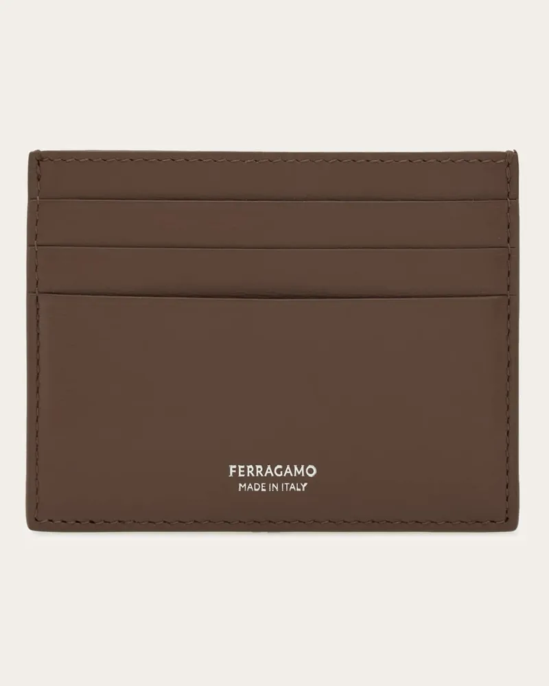 Ferragamo Herren Kreditkartenetui Grau Grau