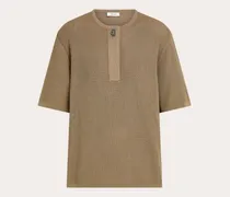 Damen Strick-Polohemd Beige