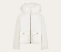 Damen Gefütterte Bomberjacke Beige