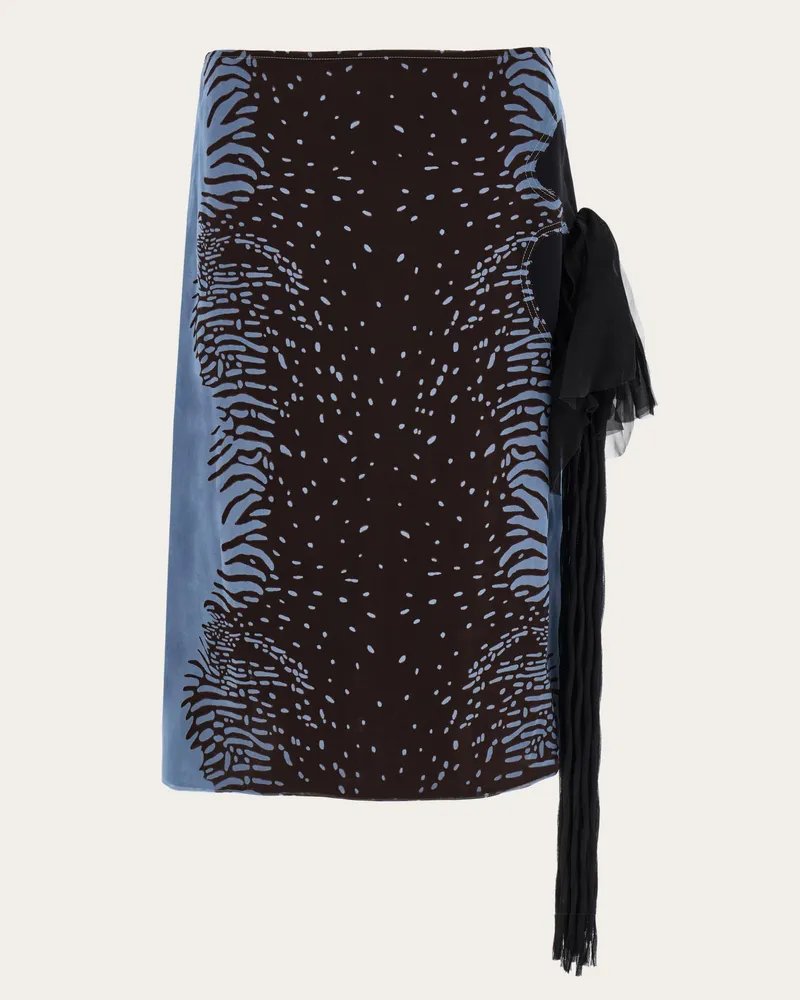 Ferragamo Damen Rock mit Blume Mehrfarbig Mehrfarbig