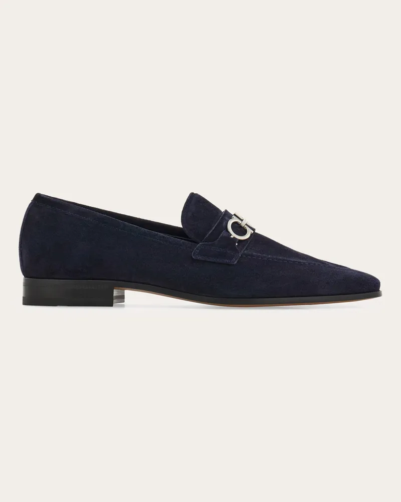 Ferragamo Herren Loafer mit Gancini-Trense Blau Größe Blau