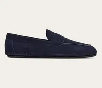 Herren Loafer aus Veloursleder Blau Größe