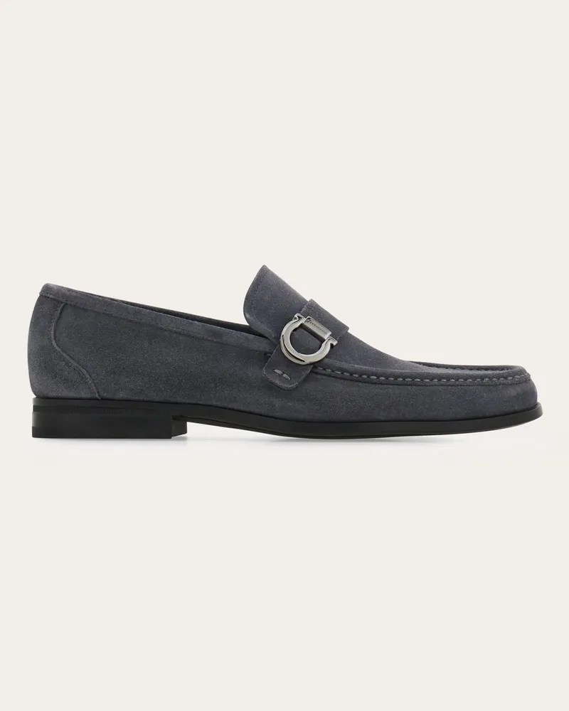 Ferragamo Herren Loafer mit Gancini-Ornament Grau Größe Grau