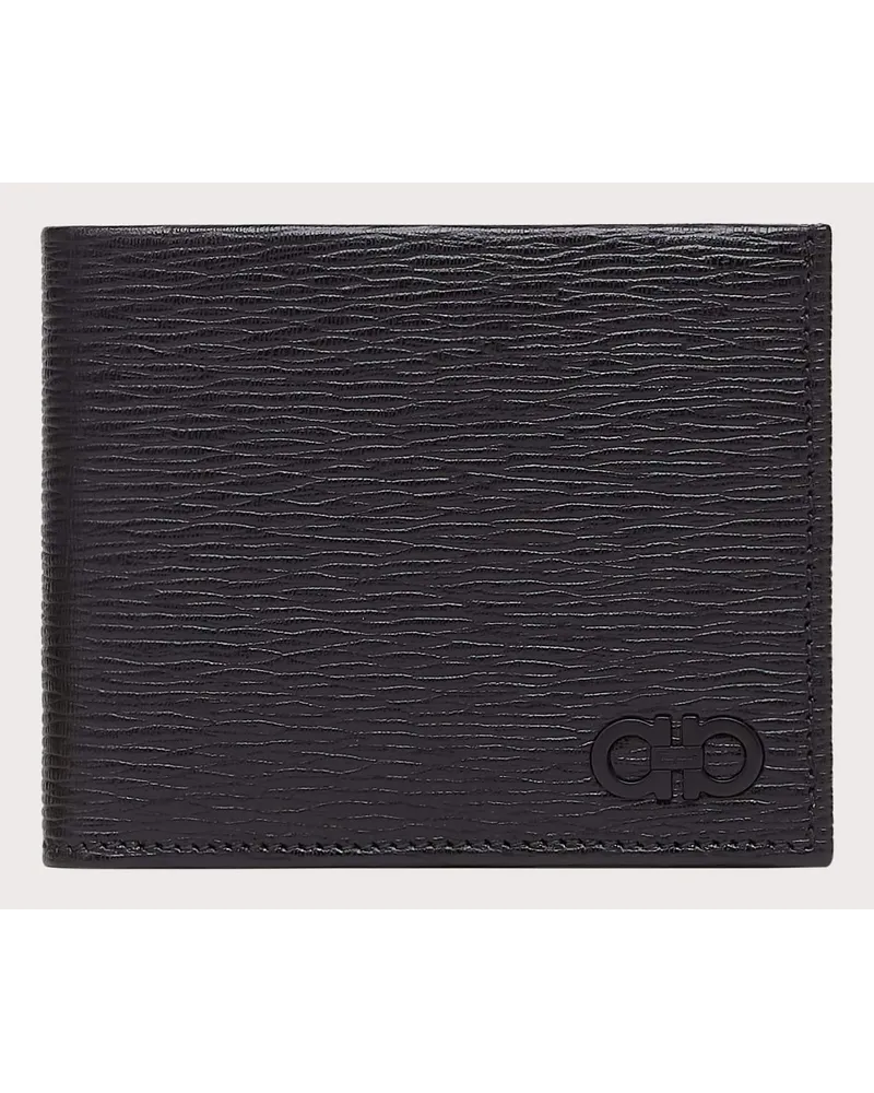 Ferragamo Herren Gancini-Portemonnaie Schwarz Schwarz