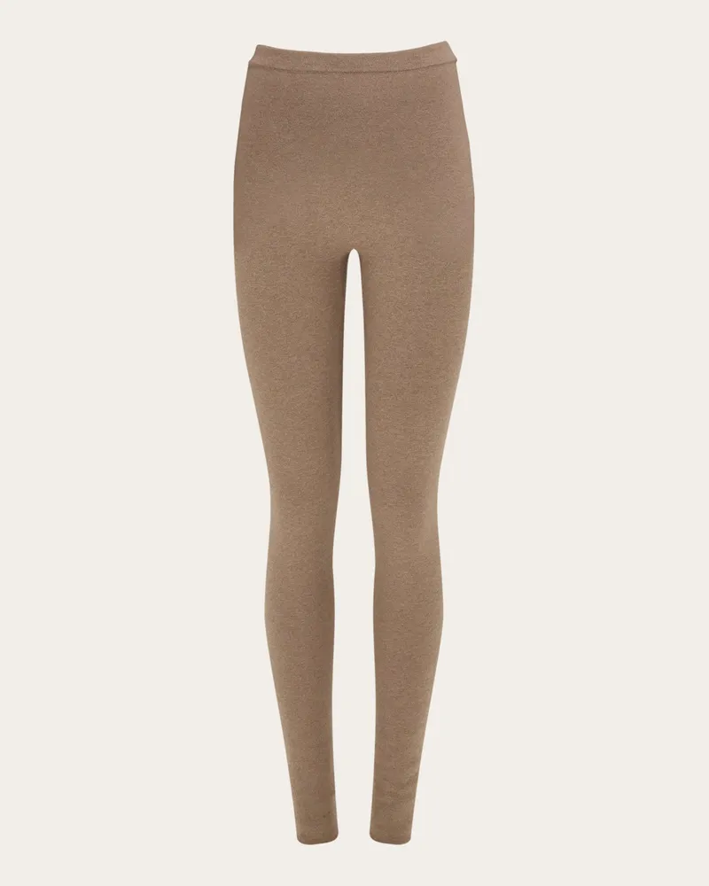 Ferragamo Damen Leggings aus Jersey Beige Braun