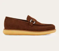 Herren Sportlicher Loafer mit Gancini-Motiv Braun Größe