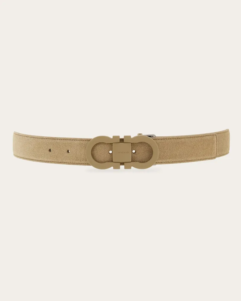 Ferragamo Herren Verstellbarer Gürtel Beige Braun