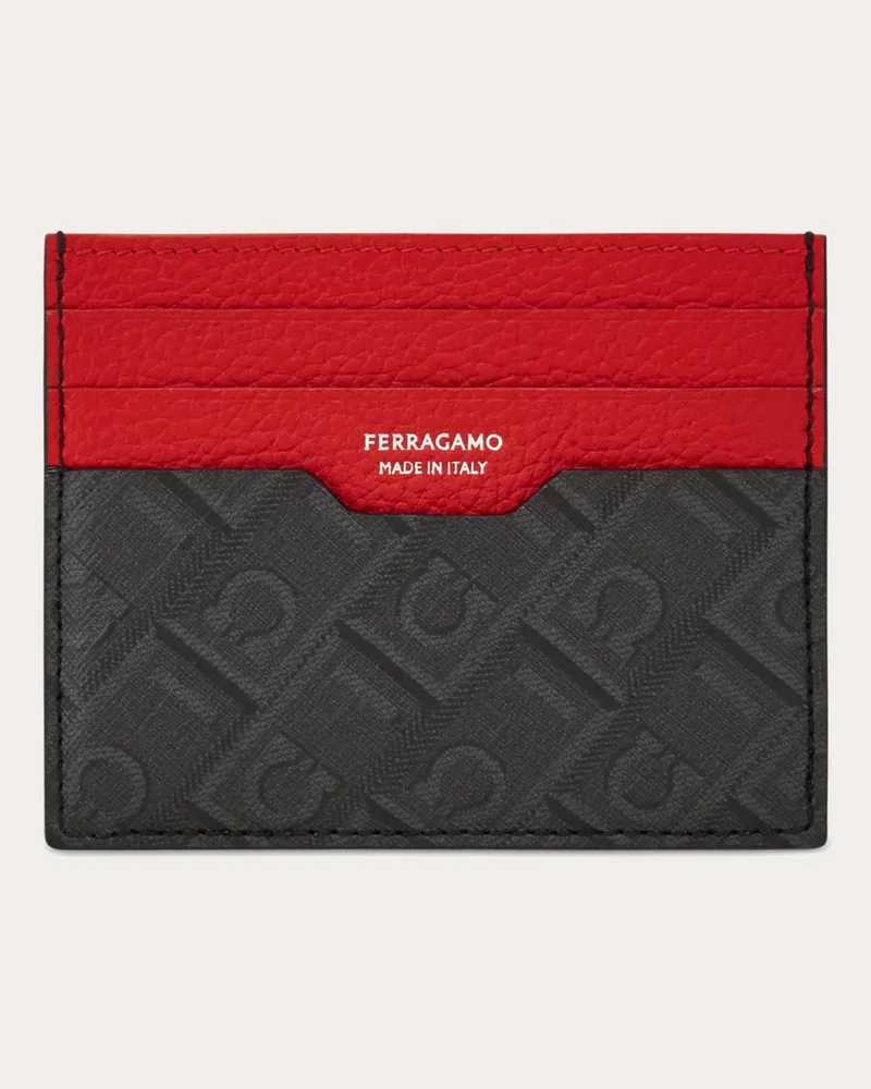 Ferragamo Herren Kreditkartenetui Rot Rot