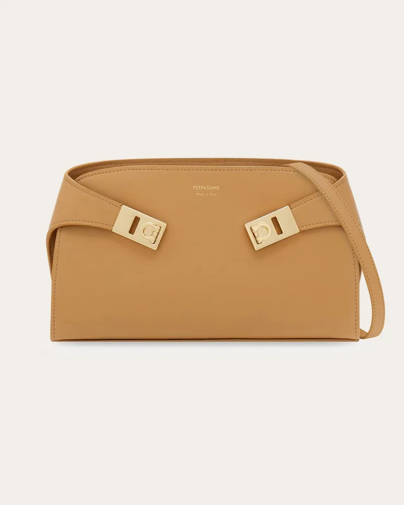 Ferragamo Damen Hug Mini Umhängetasche Beige Beige