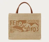 Damen Cabas mit Logo (M) Beige