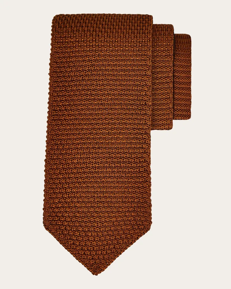 Ferragamo Herren Krawatte aus Seide und Kaschmir Gelb Gelb