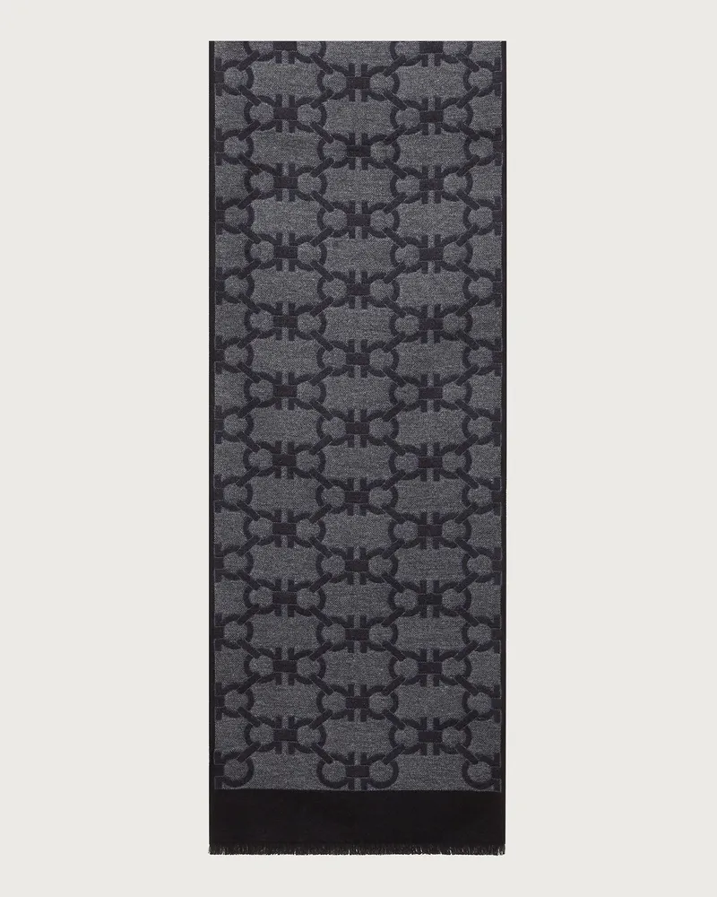 Ferragamo Herren Gancini-Schal Grau Grau