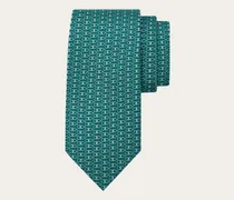 Herren Seidenkrawatte mit Gancini-Print Grün