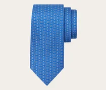 Herren Seidenkrawatte mit Gancini-Print Blau