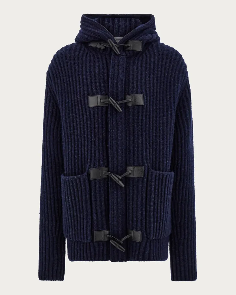 Ferragamo Herren Dufflecoat aus Wolle Blau Blau