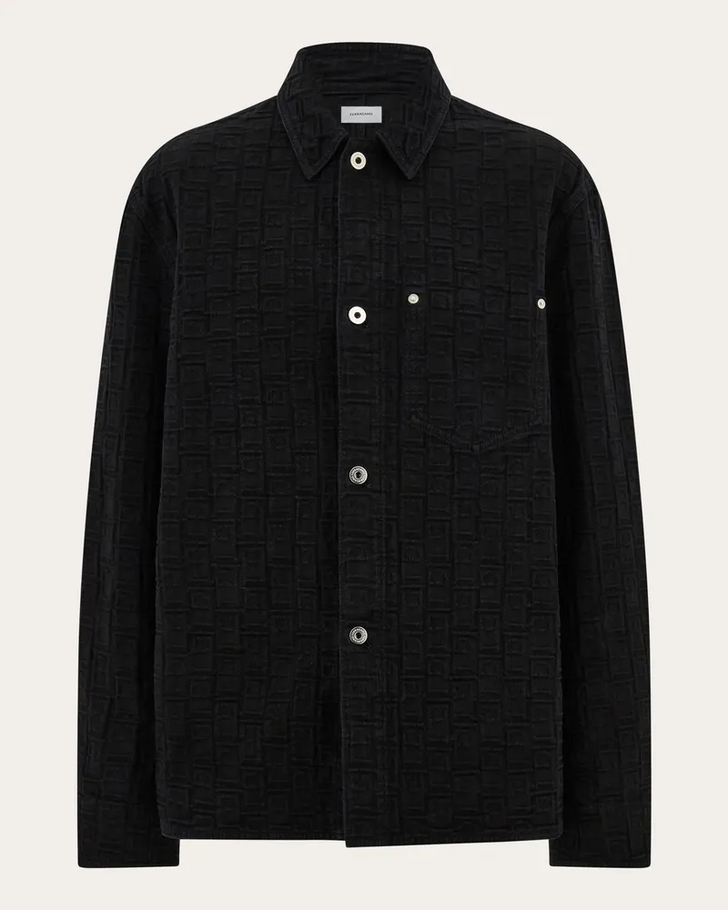 Ferragamo Herren Overshirt Ferragamo Monogram Schwarz Schwarz