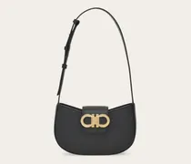 Damen Doppel-Gancini-mini-bag Schwarz