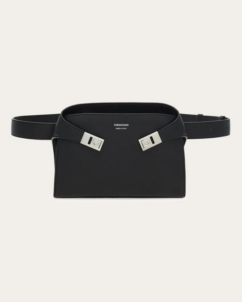 Ferragamo Herren Gürteltasche Hug Schwarz Schwarz