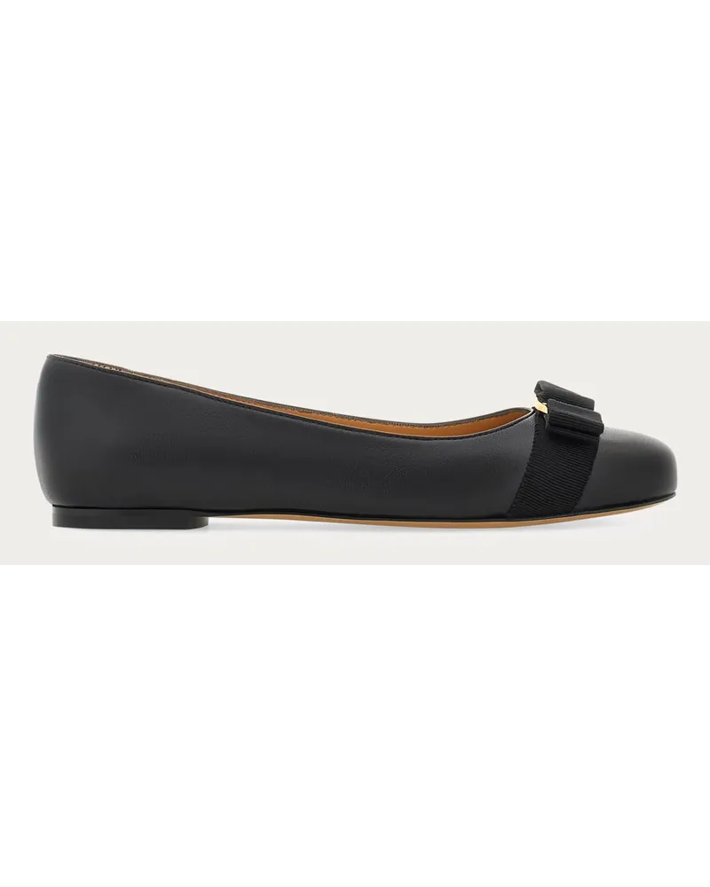 Ferragamo Damen Ballerina Varina Schwarz Größe 5 Schwarz