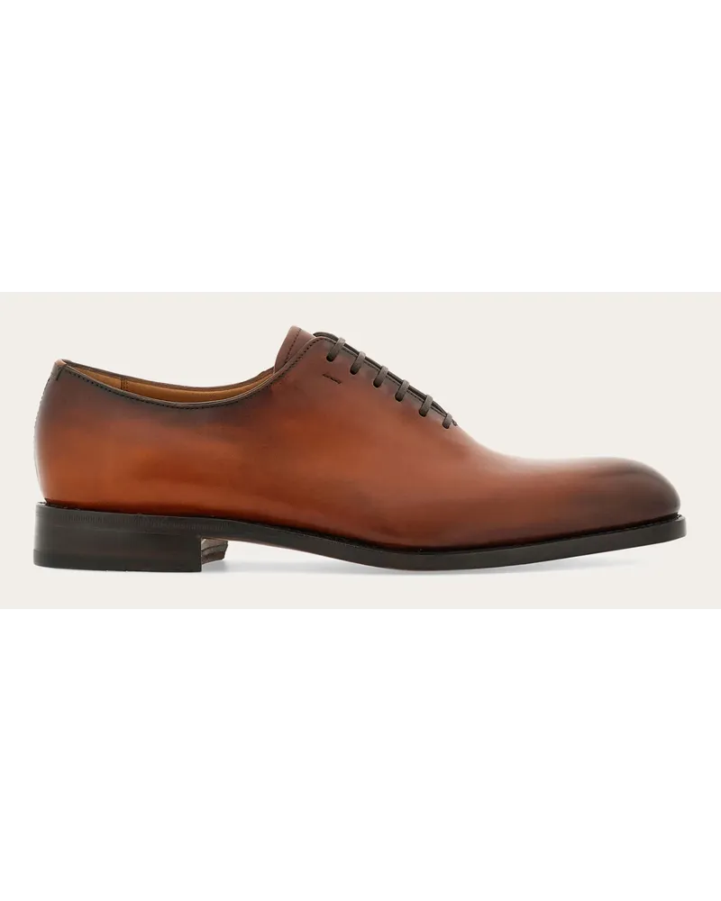 Ferragamo Herren Oxford-Schuh in Tramezza-Verarbeitung Braun Größe Braun