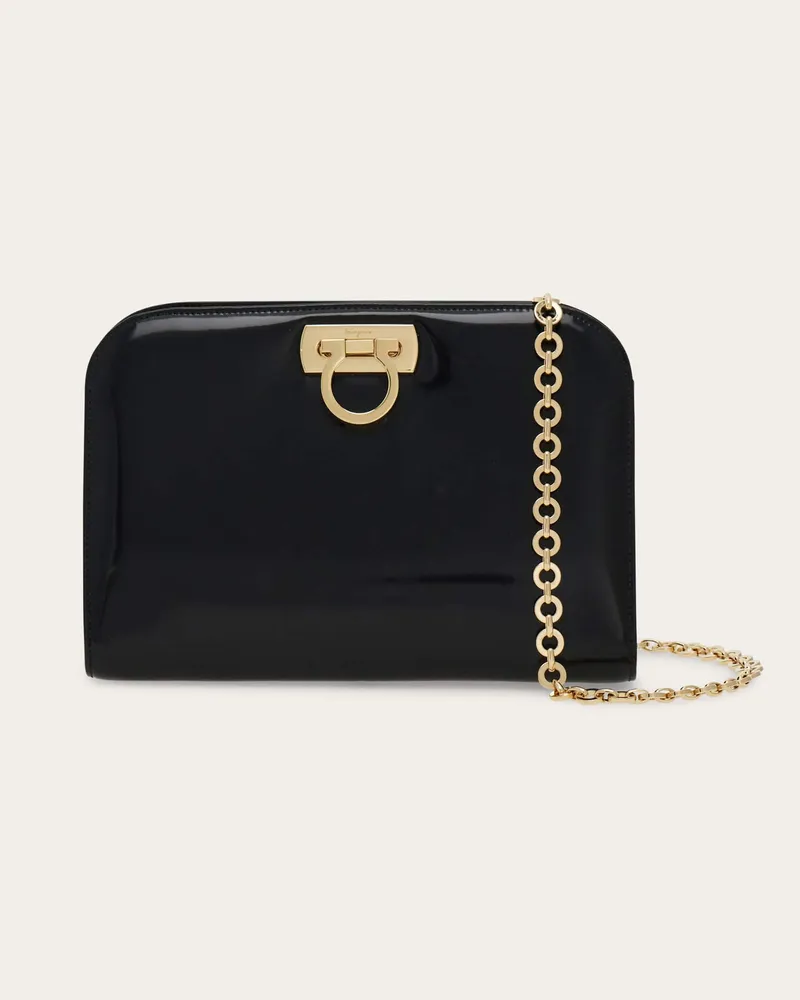 Ferragamo Damen Diana Clutch (S) Schwarz Schwarz
