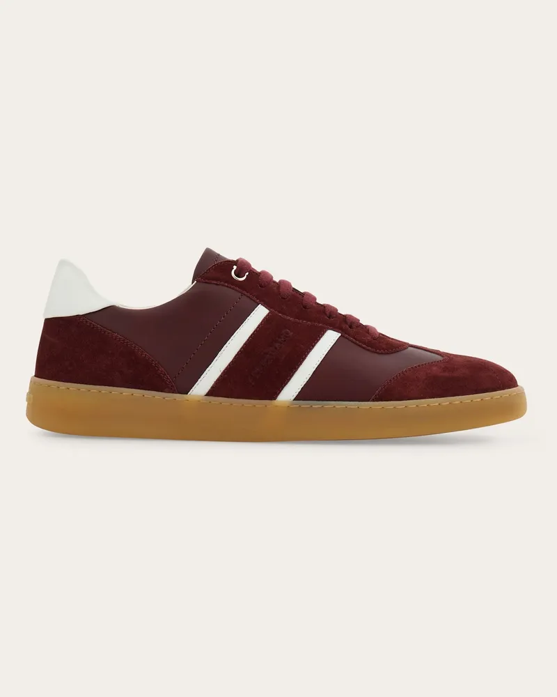 Ferragamo Herren Low-Top-Sneaker mit Signatur Rot Größe Rot