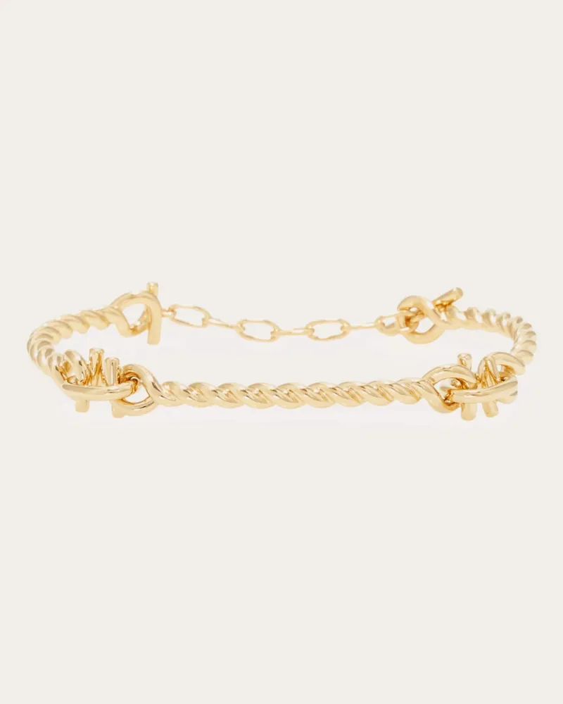 Ferragamo Damen Gancini Armband Torchon Gold Gold