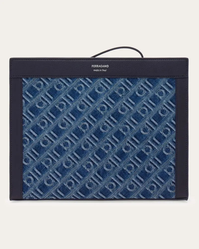 Ferragamo Herren Ferragamo-Monogram Pouch Blau Blau