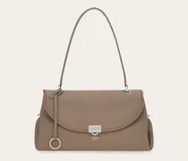Damen Ferragamo Sofia 2026 Schultertasche (M) Beige
