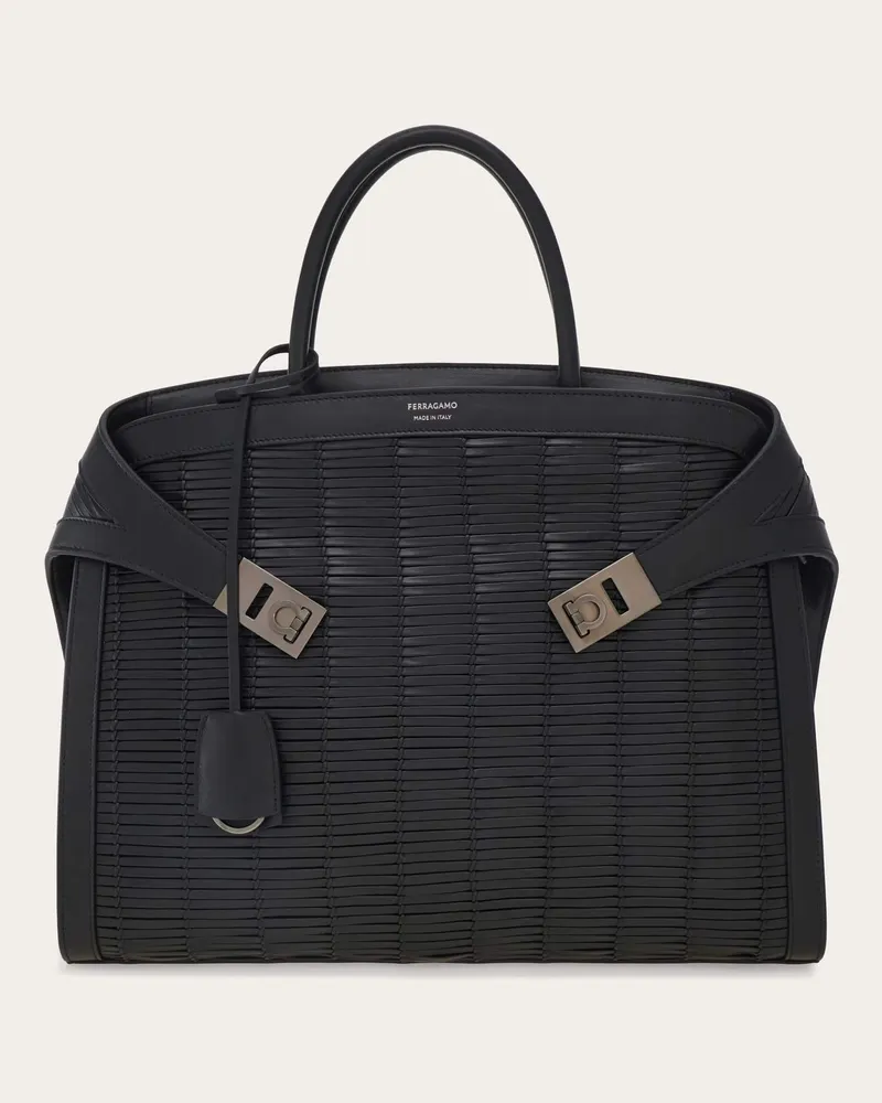 Ferragamo Herren Hug Aktentasche (S) Schwarz Schwarz