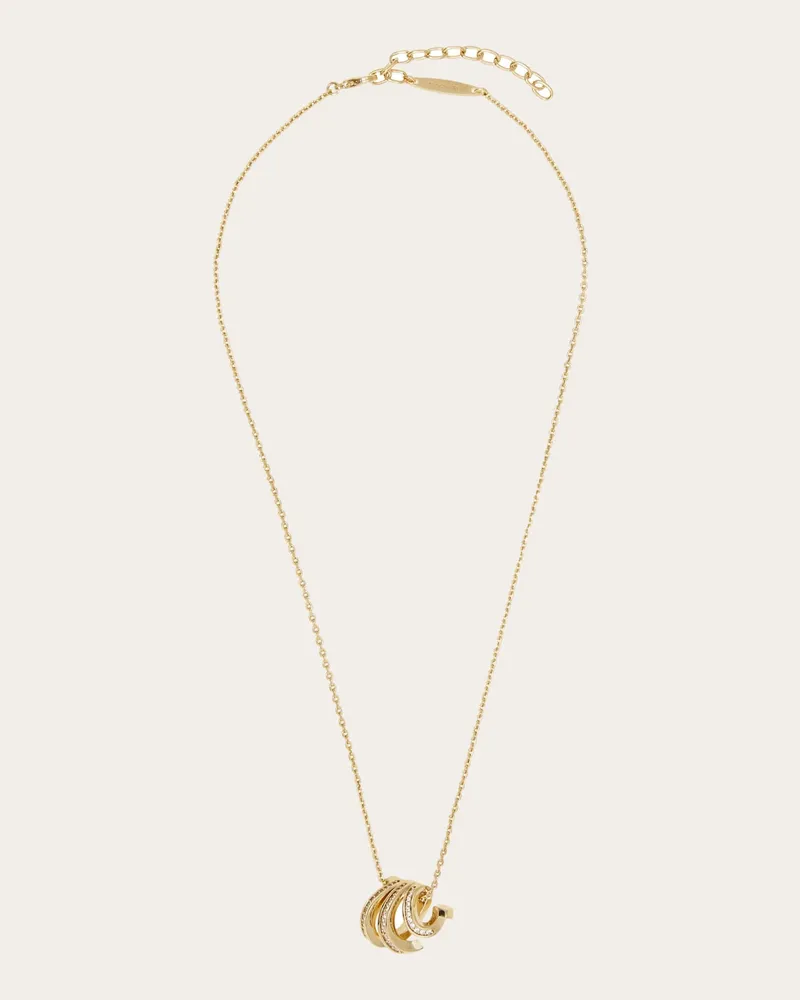 Ferragamo Damen Halskette mit Dreifach-Gancini-Anhänger Gold Gold