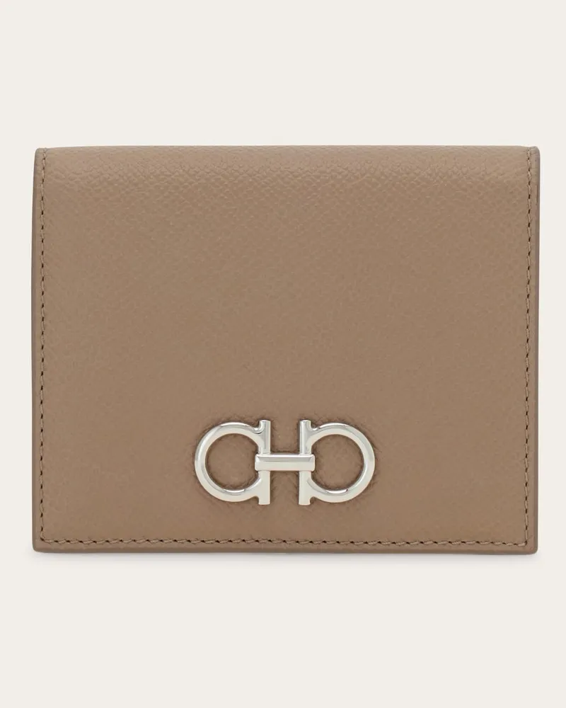 Ferragamo Damen Gancini Portemonnaie Beige Beige