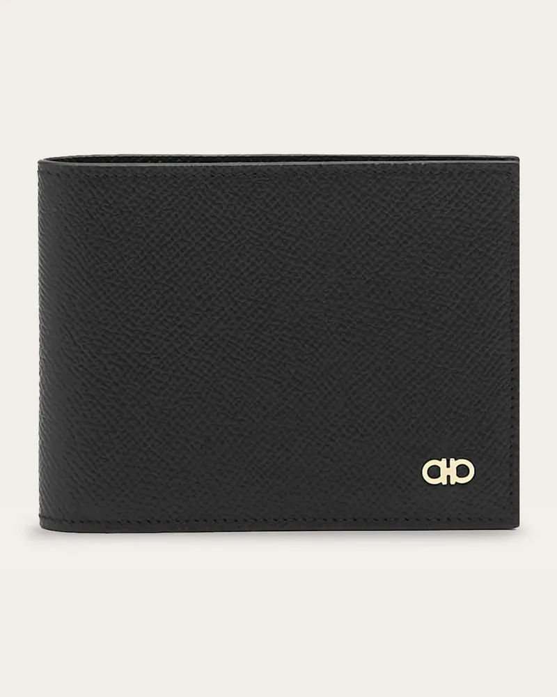 Ferragamo Herren Gancini Brieftasche Schwarz Schwarz