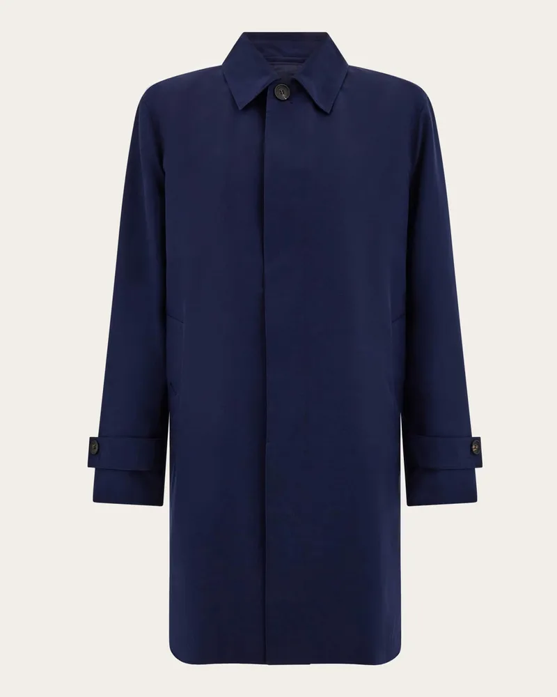 Ferragamo Herren Trenchcoat Blau Blau