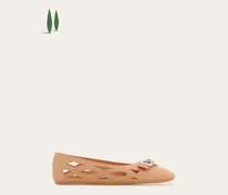 Damen Back to Earth - Ballerina mit Hug-Schnalle Rosa Größe